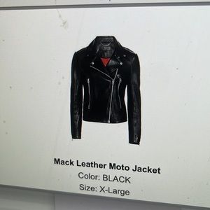 Rag and bone Moto Leather Jacket XL new with tags. Never worn. Rare find.